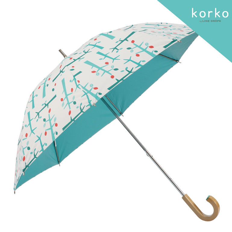 korko ショートスライド式（長傘）晴雨兼用日傘