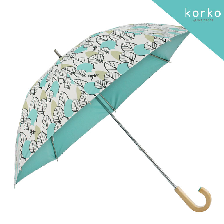 korko ショートスライド式（長傘）晴雨兼用日傘