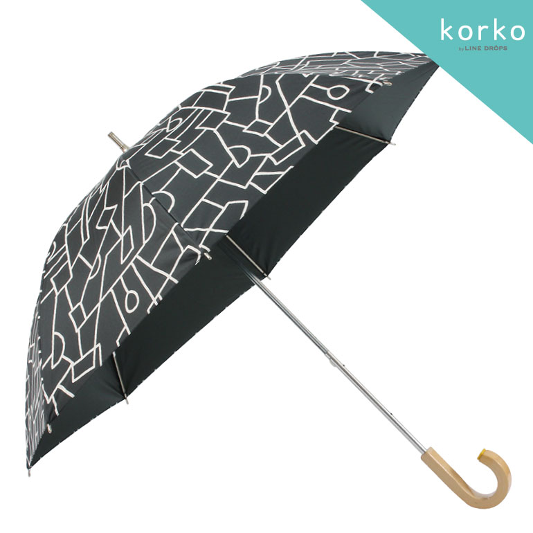 korko ショートスライド式（長傘）晴雨兼用日傘