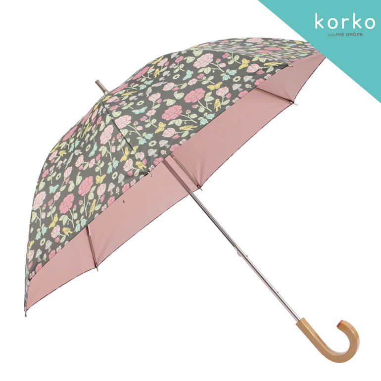 korko ショートスライド式（長傘）晴雨兼用日傘