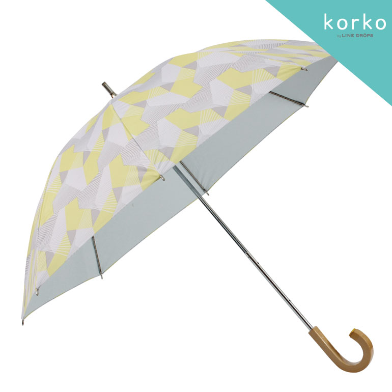 korko ショートスライド式（長傘）晴雨兼用日傘