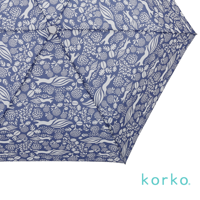 【korko】自動開閉 折りたたみ傘 55cm
